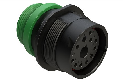 AHDP04-24-14SN-STA  14 Position Receptacle, Socket, Shell Size 24, Normal Diameter Seal (Green), Small Thread Adapter.  Comparable to PN# HDP24-24-14SN-L015