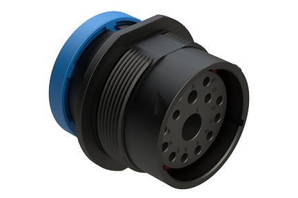 AHDP04-24-14SR-BRA  14 Position Receptacle, Socket, Shell Size 24, Reduced Diameter Seal (Blue), Backshell Ring Adapter.  Comparable to PN# HDP24-24-14SE-L017