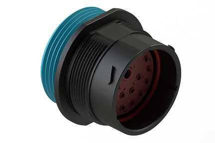 AHDP04-24-18PR-WTA  18 Position Receptacle, Pin, Shell Size 24, Reduced Diameter Seal (Blue), Wide Thread Adapter. Comparable to PN# HDP24-24-18PE-L024