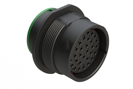 AHDP04-24-33SN-SRA  33 Position Receptacle, Shell Size 24, Socket, Plastic, Normal Diameter Rear Seal, Smooth Ring Adapter SRA (Green).  Comparable to PN# HDP24-24-33SN
