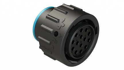 AHDP06-18-14SR-SRA  14 Position Plug, Socket, Shell Size 18, Reduced Diameter Seal (Blue), Smooth Ring Adapter. Comparable to PN# HDP26-18-14SE