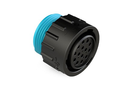 AHDP06-18-14SR-WTA  14 Position Plug, Socket, Shell Size 18, Reduced Diameter Seal (Blue), Wide Thread Adapter. Comparable to PN# HDP26-18-14SE-L024