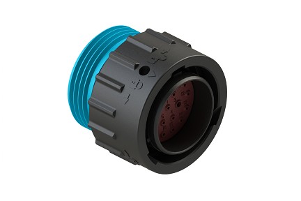AHDP06-18-20PR-WTA  20 Position Plug, Pin, Shell Size 18, Reduced Diameter Seal (Blue), Wide Thread Adapter. Comparable to PN# HDP26-18-20PE-L024