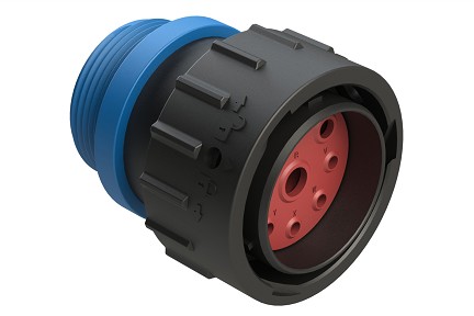 AHDP06-24-09PR-STA  9 Position Plug, Pin, Shell Size 24, Reduced Diameter Seal (Blue), Small Thread Adapter.  Comparable to PN# HDP26-24-9PE-L015