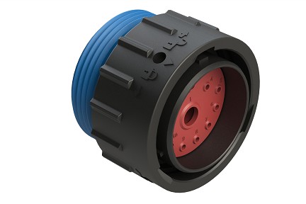 AHDP06-24-14PR-WTA  14 Position Plug, Pin, Shell Size 24, Reduced Diameter Seal (Blue), Wide Thread Adapter.  Comparable to PN# HDP26-24-14PE-L024