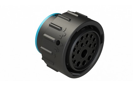 AHDP06-24-18SR-SRA  18 Position Plug, Socket, Shell Size 24, Reduced Diameter Seal (Blue), Smooth Ring Adapter. Comparable to PN# HDP26-24-18SE