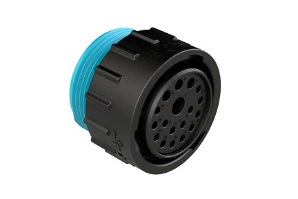 AHDP06-24-18SR-WTA  18 Position Plug, Socket, Shell Size 24, Reduced Diameter Seal (Blue), Wide Thread Adapter. Comparable to PN# HDP26-24-18SE-L024