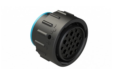 AHDP06-24-19SR-SRA  19 Position Plug, Socket, Shell Size 24, Reduced Diameter Seal (Blue), Smooth Ring Adapter. Comparable to PN# HDP26-24-19SE