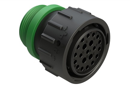 AHDP06-24-21SN-STA  21 Position Plug, Socket, Shell Size 24, Normal Diameter Seal (Green), Small Thread Adapter.  Comparable to PN# HDP26-24-21SN-L015