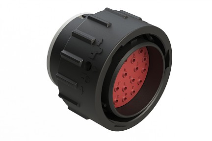 AHDP06-24-23PT-SRA  23 Position Plug, Pin, Shell Size 24, Plastic, Thin Diameter Seal, Smooth Ring Adapter.  Comparable to PN# HDP26-24-23PT