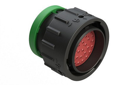 AHDP06-24-33PN-BRA  33 Position Plug, Shell Size 24, Pin, Shell Size 24, Plastic, Normal Diameter Rear Seal, Backshell Ring Adapter BRA (Green).  Comparable to PN# HDP26-24-33PN-L017