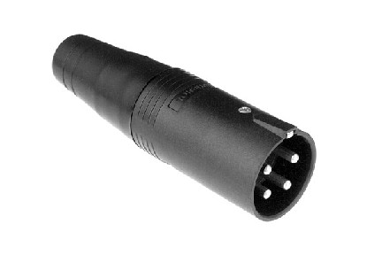 AP-8-12  8 Pole Male Loudspeaker Cable Connector, Thermoplastic Shell, Machined Contacts, Black Finish