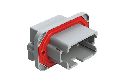 AT13-12PA-BM20CP  12 Position 90° Flange Mount PCB Receptacle