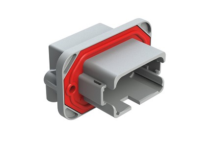 AT13-12PA-BM21CP  12 Position 90° Flange Mount PCB Receptacle