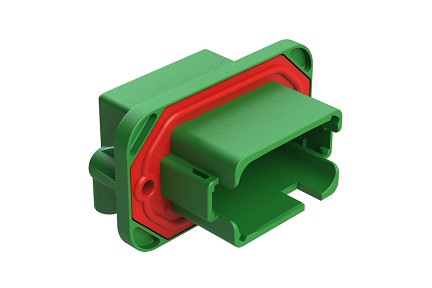 AT13-12PC-BM21CP  12 Position 90° Flange Mount PCB Receptacle