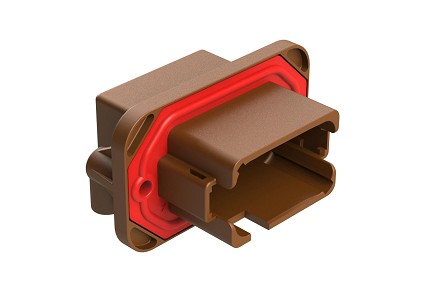 AT13-12PD-BM20CP  12 Position 90° Flange Mount PCB Receptacle