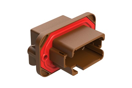 AT13-12PD-BM21CP  12 Position 90° Flange Mount PCB Receptacle