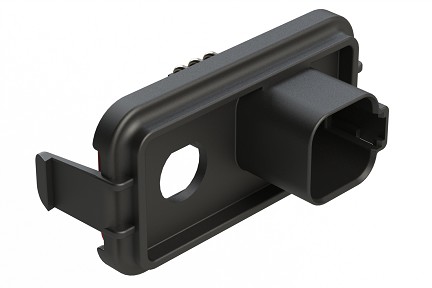 AT13-6P-SBH01-TNC01  6 Position PCB Receptacle Header, TNC Panel Mount, Right Angle, Size 16 Pin Contacts,, Gold/Tin Plating, Black.  Use with Armor IPX™ Small Enclosures, AT Connectors
