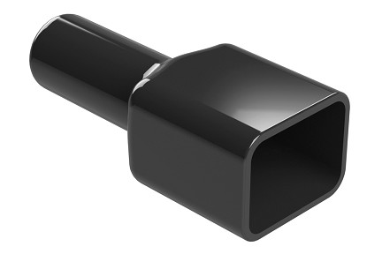AT8P-BT-BK  Boot (Backshell) for 8-way Receptacle, Black. Comparable to PN# DT8P-BT-BK