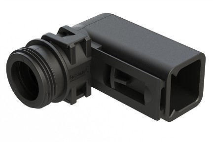 ATBS-230-0205  Backshell for 2 Position Receptacles, 90°. Enhanced Dovetail for Mounting Clips.  Comparable to PN# 1011-230-0205
