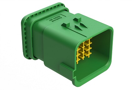 ATD04-20PC  20 (16+4) Position Receptacle, Pin, Integrated Latch, Keyed C, Green, End Cap, TPA Wedgelock Included.  Comparable to PN# 2350891-3