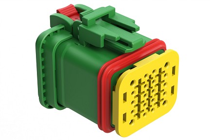 ATD06-20SC1  20 (16+4) Position Plug, Socket, Integrated Latch w Connector Position Assurance (CPA) Lock, Keyed C, Green, End Cap, TPA Wedgelock Included.  Comparable to PN# 2350890-3