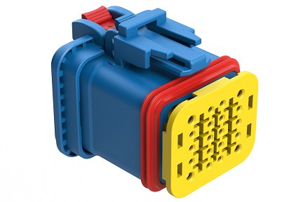 ATD06-20SD1  20 (16+4) Position Plug, Socket, Integrated Latch w Connector Position Assurance (CPA) Lock, Keyed D, Blue, End Cap, TPA Wedgelock Included.  Comparable to PN# 2350890-4