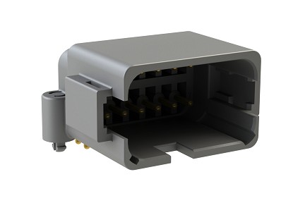 ATF13-12PA-BM01 12 Position 90° Receptacle, Pin, Gold Contact Plating, PCB, Board Mount, Gray. Comparable to PN# DTF13-12PA-G003