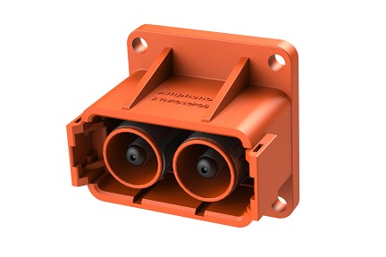ATHP042P08NL16-50  2 position Standard Receptacle with High Voltage Interlock Loop, 8mm Power Contact, 180 A, 50mm² Power Cable, #16 50mm Signal Contact