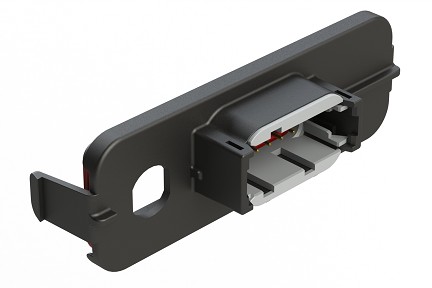ATM13-12PA-FAKRA-1  12 Position PCB Receptacle Header, FAKRA Panel Mount, Right Angle, Size 20 Pin Contacts, Keyed A, Gold/Tin Plating, Black.  Use with Armor IPX™ Enclosures, ATM Connectors