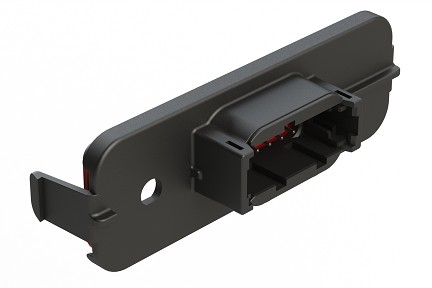 ATM13-12PB-SMA-2  12 Position PCB Receptacle Header, SMA Panel Mount, Right Angle, Size 20 Pin Contacts, Keyed B, Nickel/Tin Plating, Black.  Use with Armor IPX™ Enclosures, ATM Connectors