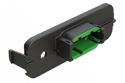 ATM13-12PC-SMA-2  12 Position PCB Receptacle Header, SMA Panel Mount, Right Angle, Size 20 Pin Contacts, Keyed C, Nickel/Tin Plating, Black.  Use with Armor IPX™ Enclosures, ATM Connectors