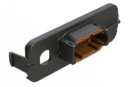 ATM13-12PD-FAKRA-1  12 Position PCB Receptacle Header, FAKRA Panel Mount, Right Angle, Size 20 Pin Contacts, Keyed D, Gold/Tin Plating, Black.  Use with Armor IPX™ Enclosures, ATM Connectors