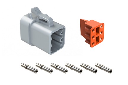 ATP06-6S-KIT01  6 Position Plug Kit, Socket Contacts and Wedgelock Included