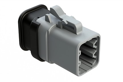 ATP06-6S-SR01  6 Position, Plug, Socket,  SR01 Strain Relief (Standard Seal), End Cap,Grey Body. Requires Wedgelock AWP-6S