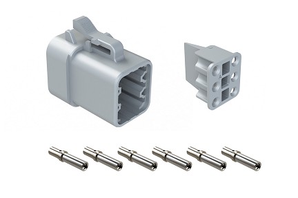 ATP06-6SA-KIT01  6 Position Plug Kit, Keyed A, Socket Contacts and Wedgelock Included