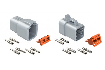 ATP6PS-CKIT  6 Position Receptacle Kit, Pin Contacts and Wedgelock Included
