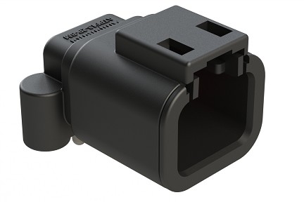 ATPF13-2P-BM13  2 Position PCB Receptacle, 90°, Tin Plated Contacts, Self-Threading, Black
