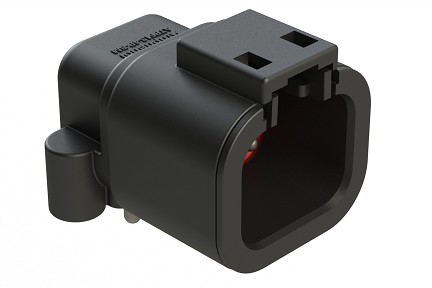 ATPF13-4P-BM13  4 Position PCB Receptacle, 90°, Tin Plated Contacts, Self-Threading, Black