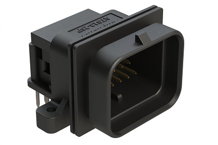 ATS13-26PA-BM285-8  26 Position 90° PCB Receptacle, Pin, Keyed A, Double Locking, Black.  Comparable to PN# 2-6437285-8