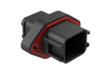 ATV02-18PB-RR01 18 position  flange mount receptacle, Size 16 contact, key B, double reduced seal