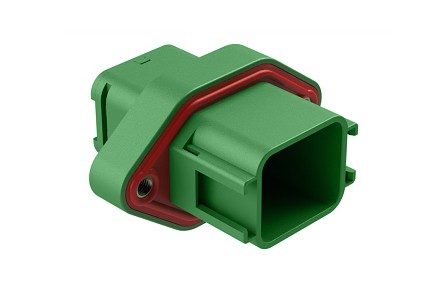 ATV02-18PC-RR01 18 position  flange mount receptacle, Size 16 contact, key C, double reduced seal