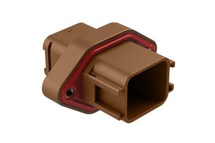 ATV02-18PD-RR01 18 position  flange mount receptacle, Size 16 contact, key D, double reduced seal