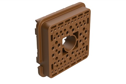 AWB-48SD  Wedgelock for 48 Position Plug, Keyed D, Brown.  Comparable to PN# WB-48SD