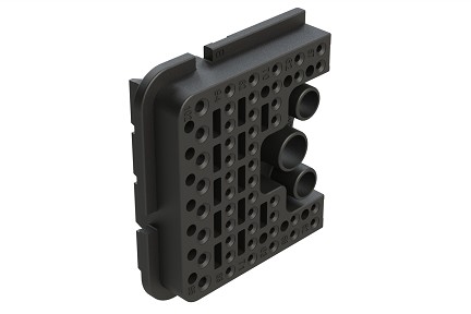 AWB-51SBR  Right Wedgelock for 102 Position Plug, (51 Positions),  Keyed B, Black.  Comparable to PN# WB-51SBR