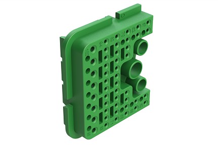 AWB-51SCR  Right Wedgelock for 102 Position Plug, (51 Positions),  Keyed C, Green.  Comparable to PN# WB-51SCR