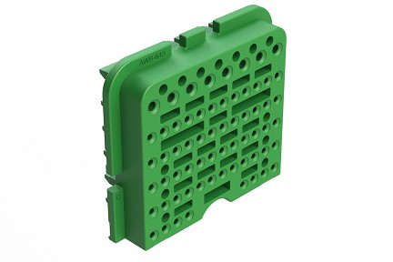 AWB-64SC  64 Position Plug Wedgelock for 128 Position Connector, Keyed C, Green.  Comparable to PN# WB-64SC