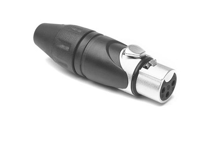 AX3F  3 Pole Socket (Female) Plug. XLR AX Audio Cable Connector. Nickel Finish. Comparable to PN# NC3FXX