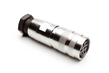 C091 11D007 001 2 - M16 Female cable connector with internal strain relief and metal locking ring. 7 contacts, 6-8mm cable diameter. Contacts sold separately. Comparable to PN# 99-5626-00-07