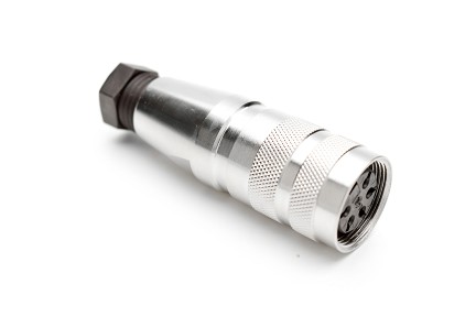 C091 31D005 100 2 - M16 Female cable connector with internal strain relief and metal locking ring. 5 contacts, silver plated, 4-6mm cable diameter.  Contacts included. Comparable to PN# 99-5114-15-05, 99-5114-00-05